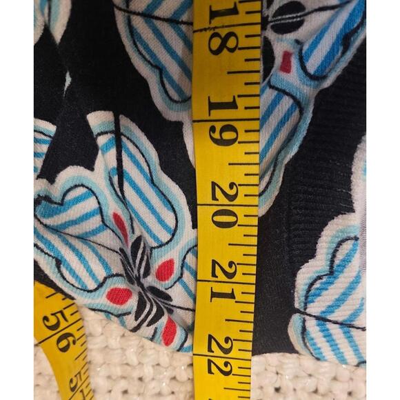 Crown & Ivy Navy Floral Patterned Cotton Blend Cardigan Sweater Size L - Picture 6 of 8